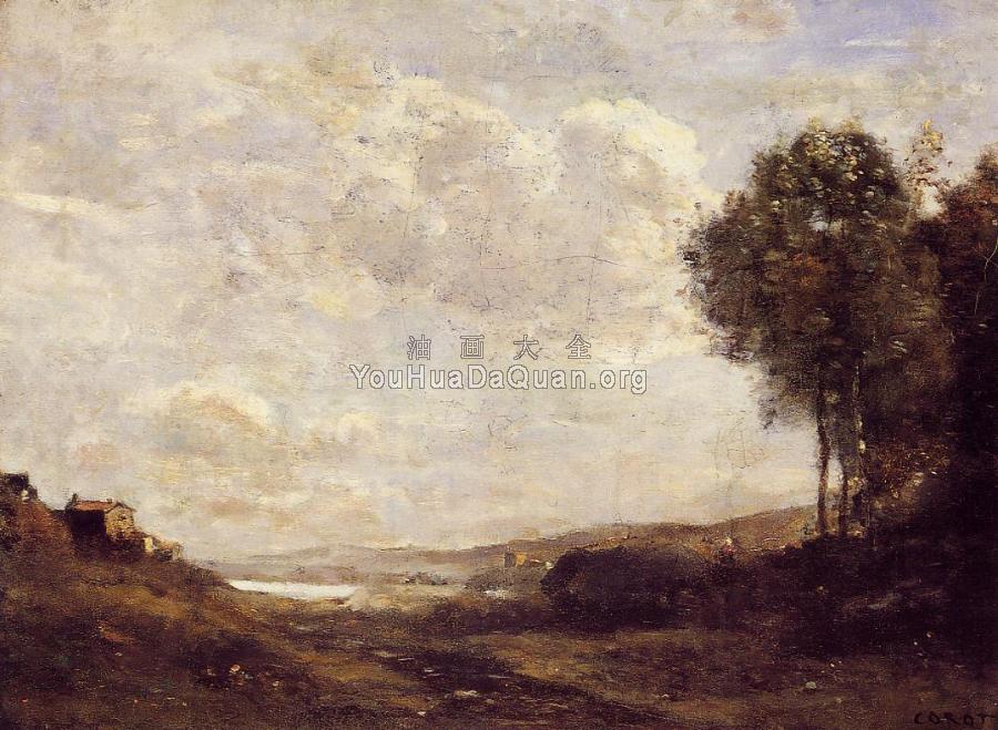 Landscape by the Lake - 让·巴蒂斯特·卡米耶·柯罗